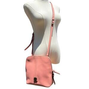 Vintage Dooney & Bourke Pink Saffiano Leather Medium Dome Satchel EUC
